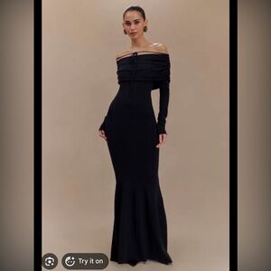 Georgiana off shoulder knit midi dress